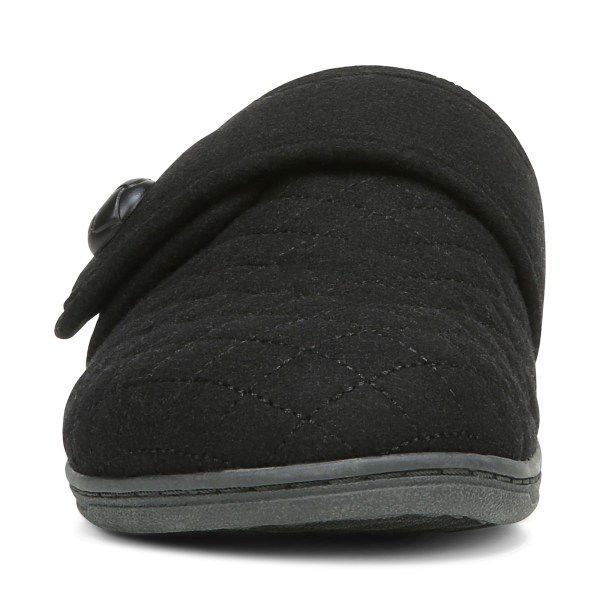 Vionic Slippers Ireland - Carlin Slipper Black - Womens Shoes Discount | FXOWM-7613